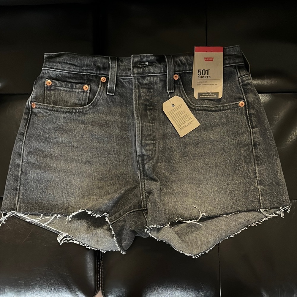 NWT Black Levi Jean Shorts